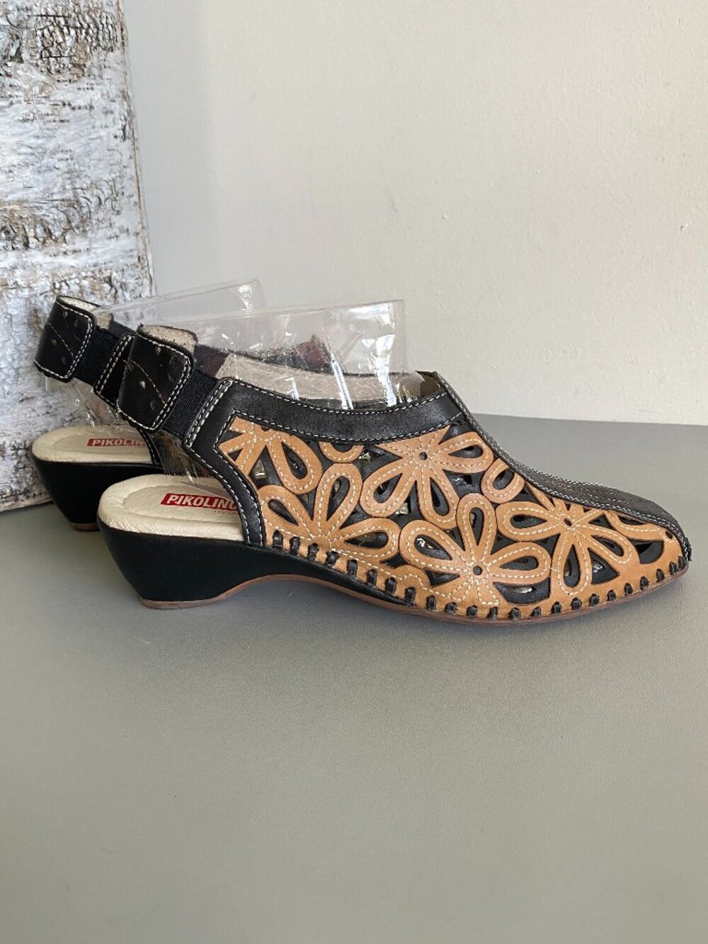 Pikolinos Romana Premium Leather Cutout Sling Back Sandals Sz 41/10/10.5